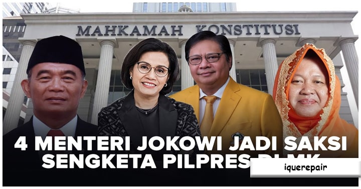 Sidang Sengketa Pilpres, 4 Menteri Jokowi Tiba di MK dan Siap Beri Kesaksian